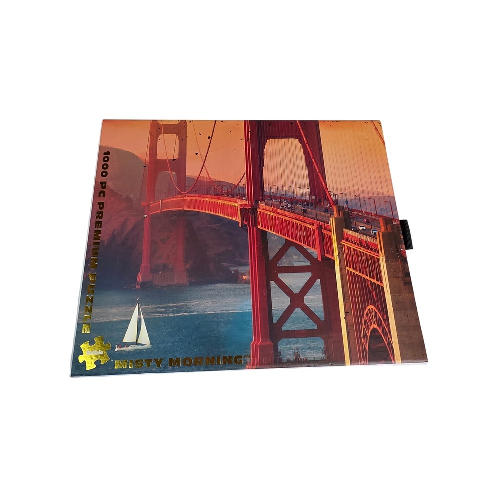 Buffalo Games Misty Morning Golden Gate Bridge 1000 Piece Jigsaw Puzzle Gold L2